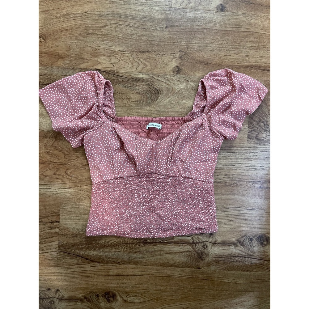 NWOT Ruched Smocked Waist Top